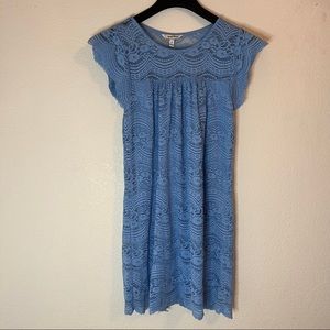 Blue lace dress